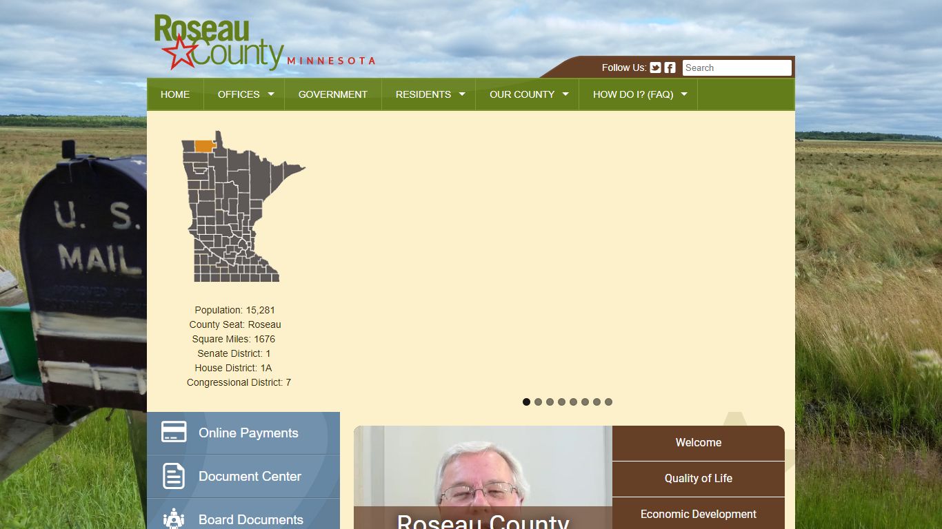 Welcome to Roseau County. MN